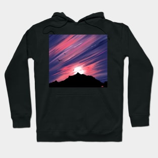 Mountains and the moon Hoodie